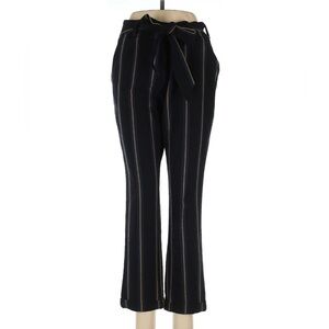 Loft Vertical Striped Trousers Dress Pants Black Navy Blue Yellow Size 4